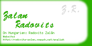 zalan radovits business card
